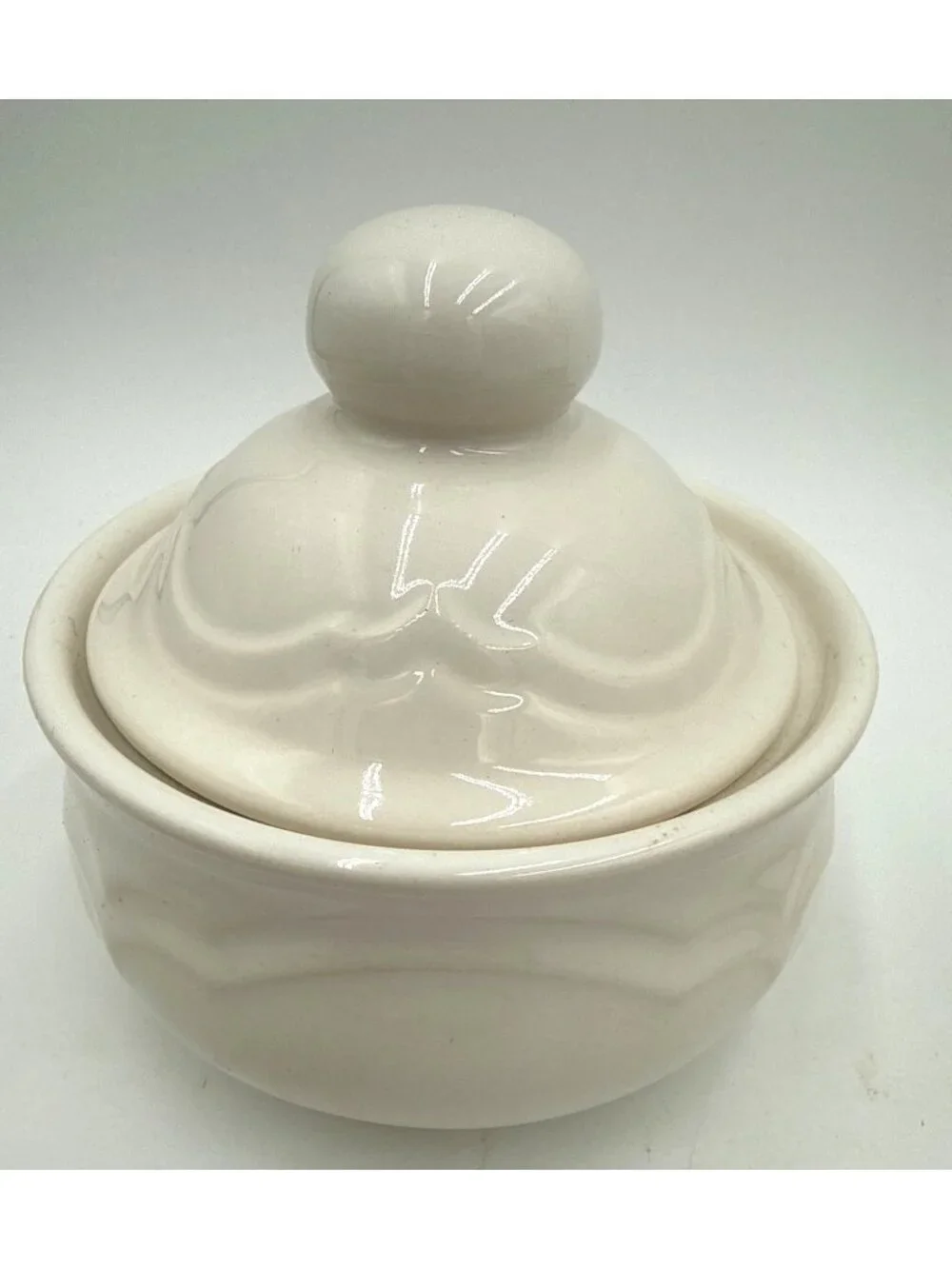 Vintage Set of Ceramic Lidded Condiment Bowls with 2 Coffee Cups Cottagecore